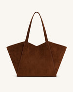 Kiana Large Capacity Tote Bag - Dark Brown