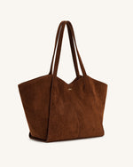 Kiana Large Capacity Tote Bag - Dark Brown