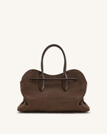 Adele Metal Rope Knot Tote Bag - Mocha Brown