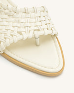 Jocelyn Weave Strap Flip-flops - Beige