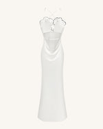Orchid Embroidered Dress - White/Black