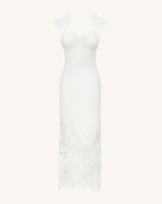 Orchid Embroidered Corset Dress - White