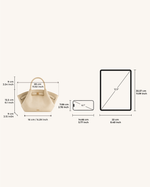 Hana Mini Faux Suede Tote Bag - Off White