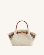 Hana Mini Tote Bag - Brown Canvas