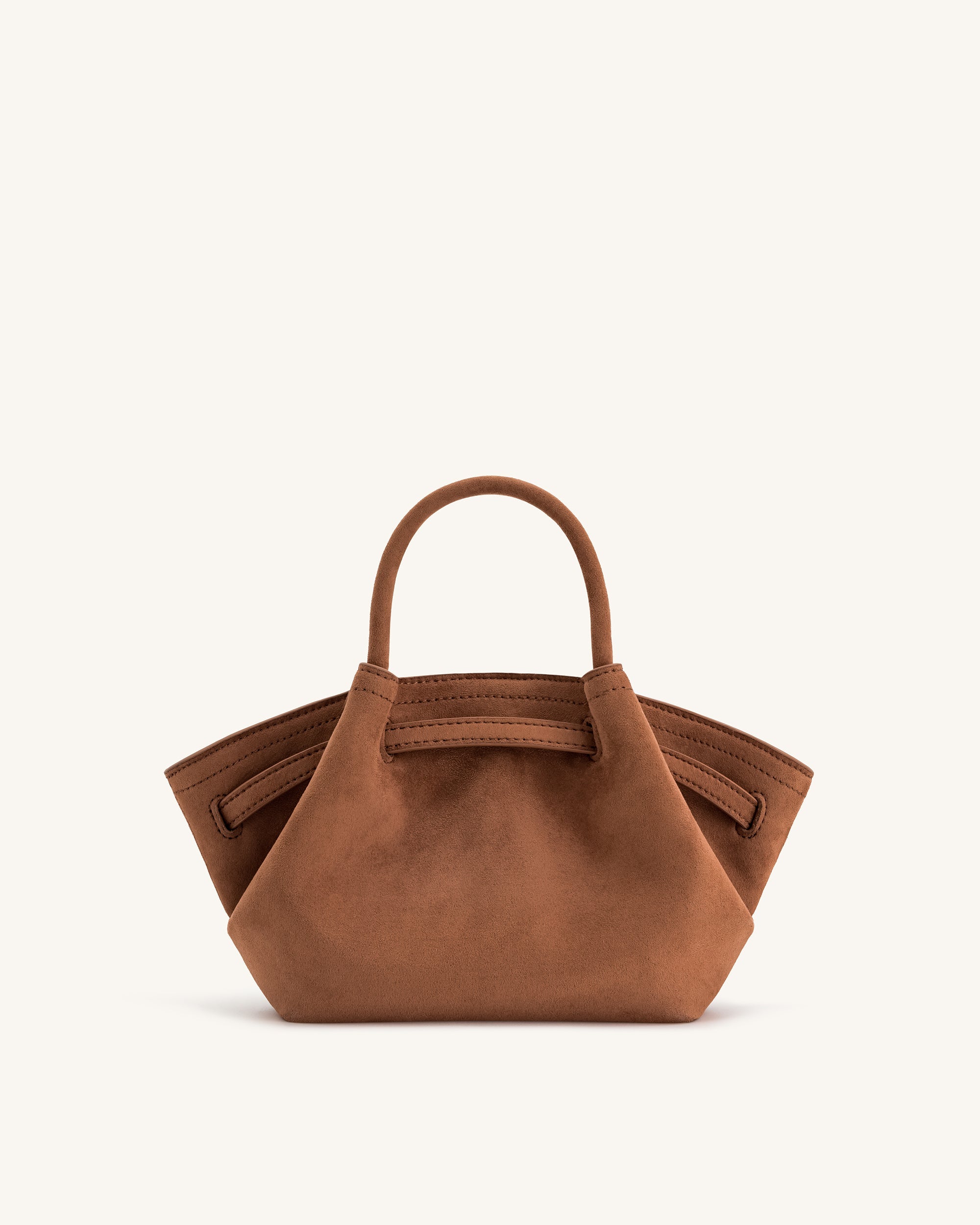 Hana Mini Faux Suede Tote Bag - Brown - JW PEI LATAM