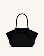 Hana Medium Faux Suede Tote Bag - Black