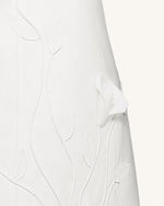 3D Vine Floral Strapless Mini Dress - White