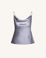 Liquid Satin Cowl Camisole - Silver