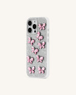 Butterfly Crystal Phone Case - White