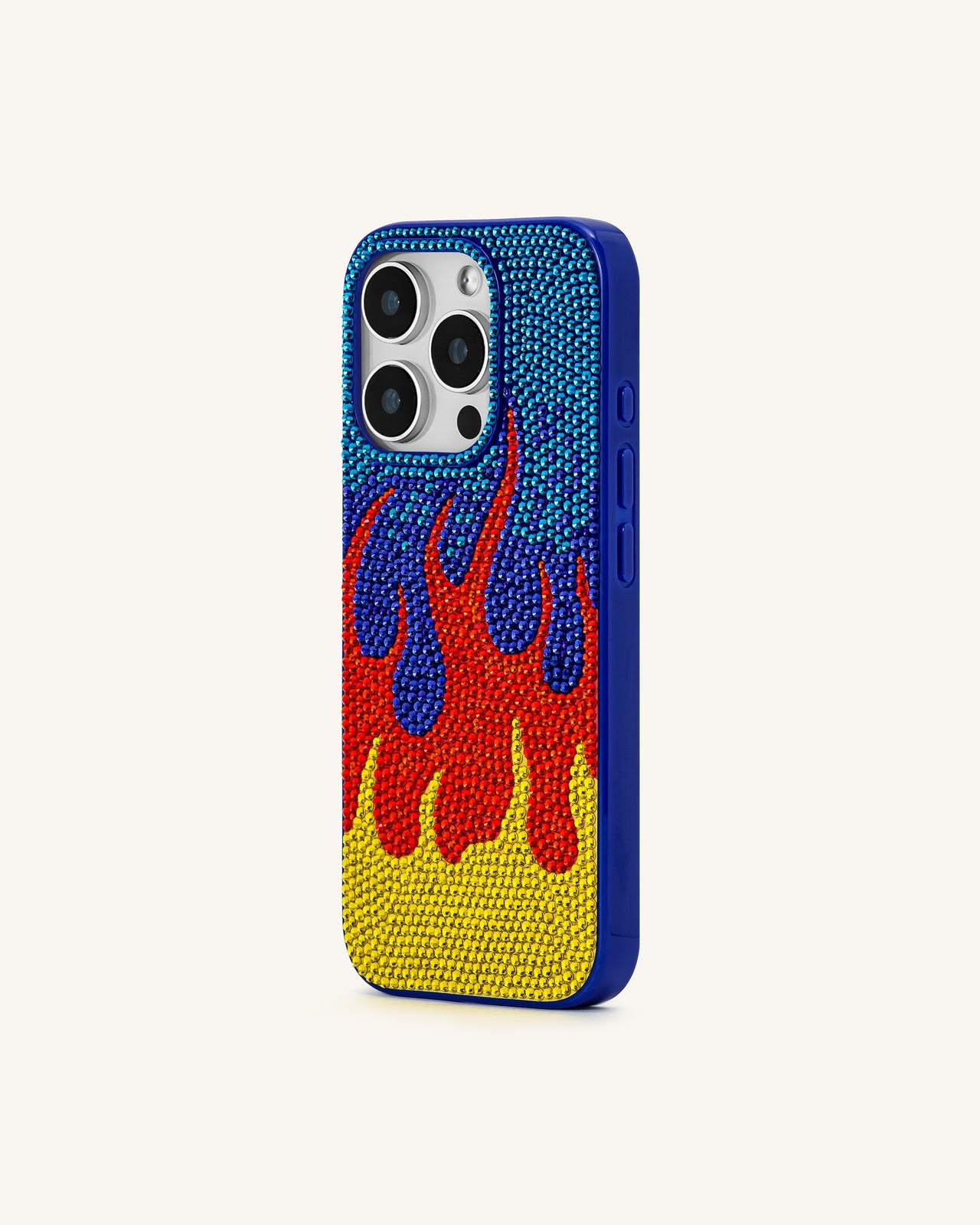 Flame Pattern iPhone Case - Multicolor Blue