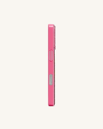 So What Rhinestone Phone Case - Pink