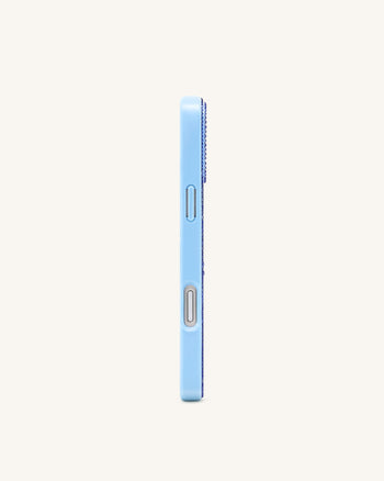 Holiday Wreath Bling Phone Case - Light Blue