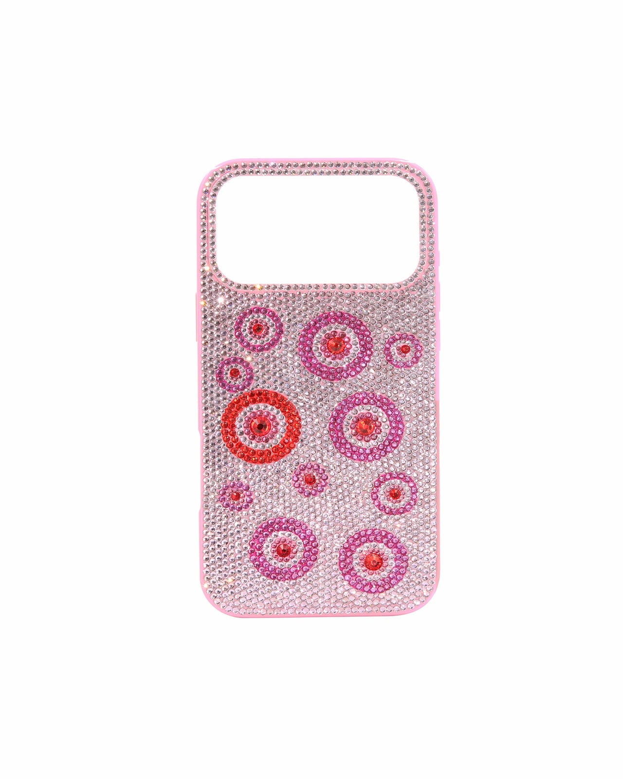 Evil Eye Artificial Crystal Embellished Phone Case - Pink