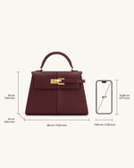 Elise Large Top Handle Bag - Claret