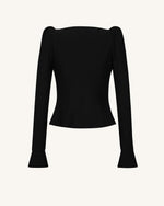 Olivia Puff Shoulder Blazer - Black