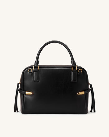 Callie Tusk Detail Shoulder Bag - Black