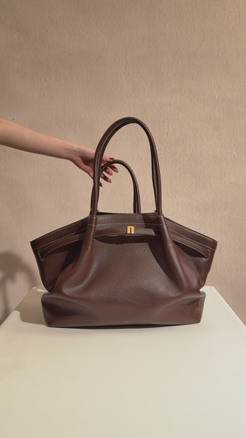 Hana Large Tote Bag - Dark Brown