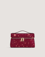 Thea Artificial Crystal Top Handle Bag - Red