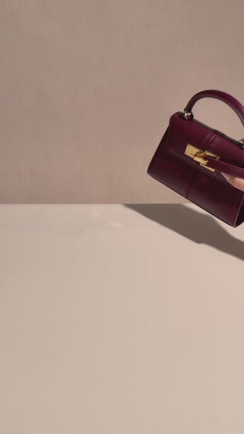Elise Top Handle Bag - Brown Canvas