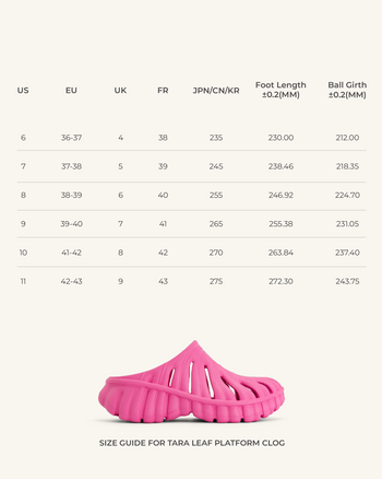 Tara Leaf Platform Clog - Bright Pink
