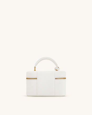 Cleo Box Shape Top Handle Bag - Off-white