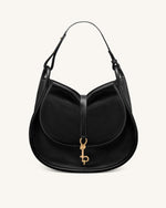 Arla Large Hobo Bag - Black Pebbled