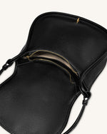 Arla Large Hobo Bag - Black Pebbled