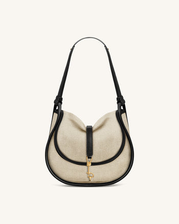 Arla Small Hobo Bag – Black Canvas
