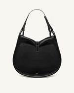 Arla Large Hobo Bag - Black Pebbled