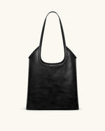 Brooke Belted Embellished Shoulder Tote Bag - Black