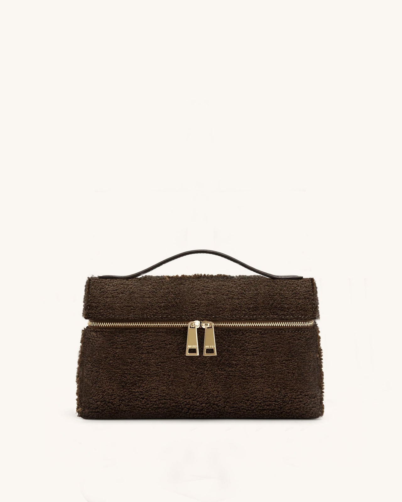 Thea Faux Fur Top Handle Bag - Mocha Brown