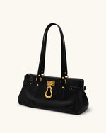 Yvette Elongated Tote Bag - Black