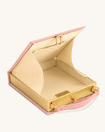 Taya Wine Glass Puppy Pattern Book Shape Clutch Bag - Pink