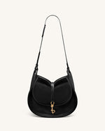 Arla Large Hobo Bag - Black Pebbled