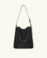 Charlene Double Buckle Hobo Bag - Black