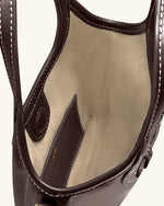 Brooke Mini Belted Embellished Top Handle Bag - Dark Brow