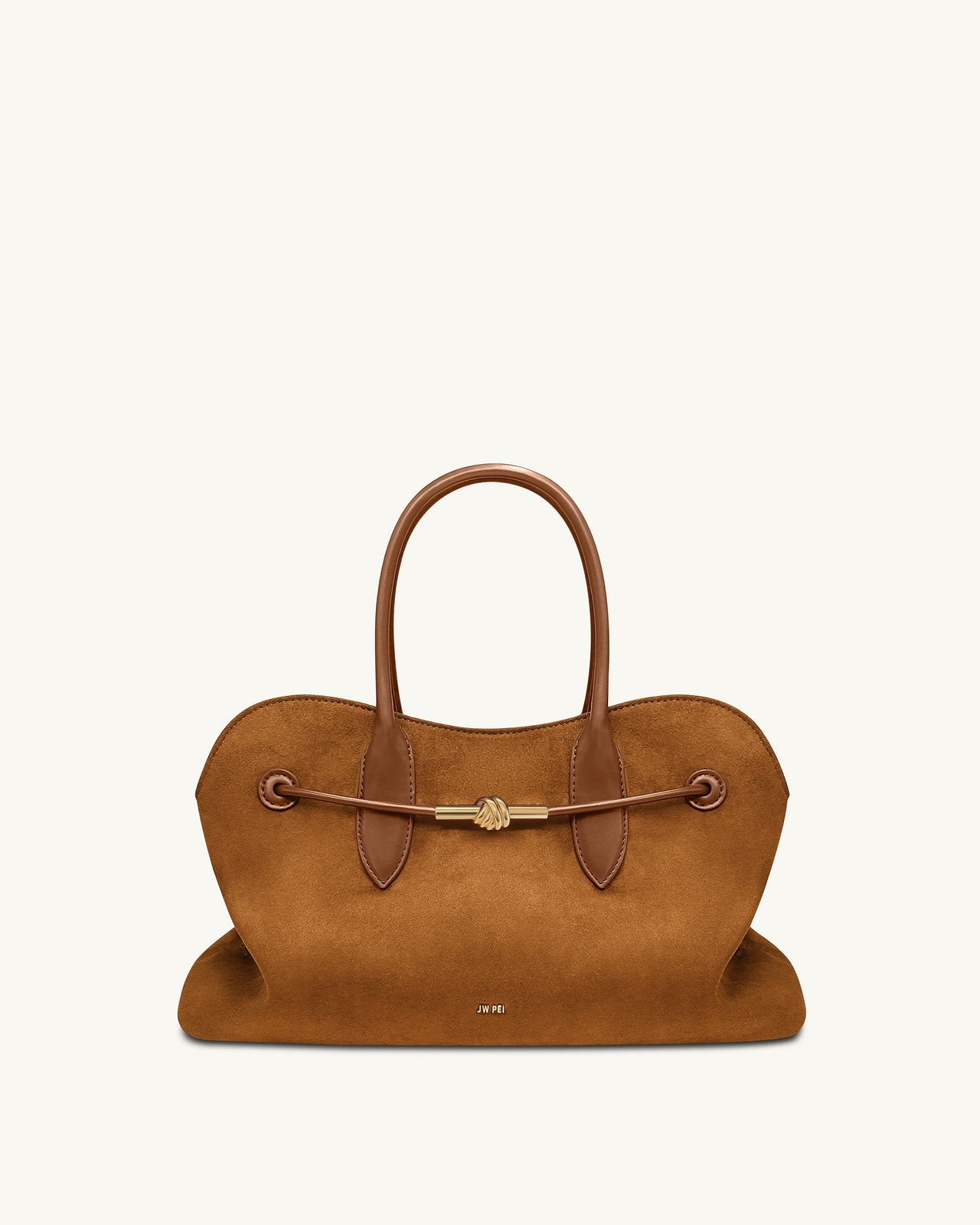 Adele Metal Rope Knot Tote Bag - Caramel Brown