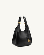 Ines Padlock Tote Bag - Black