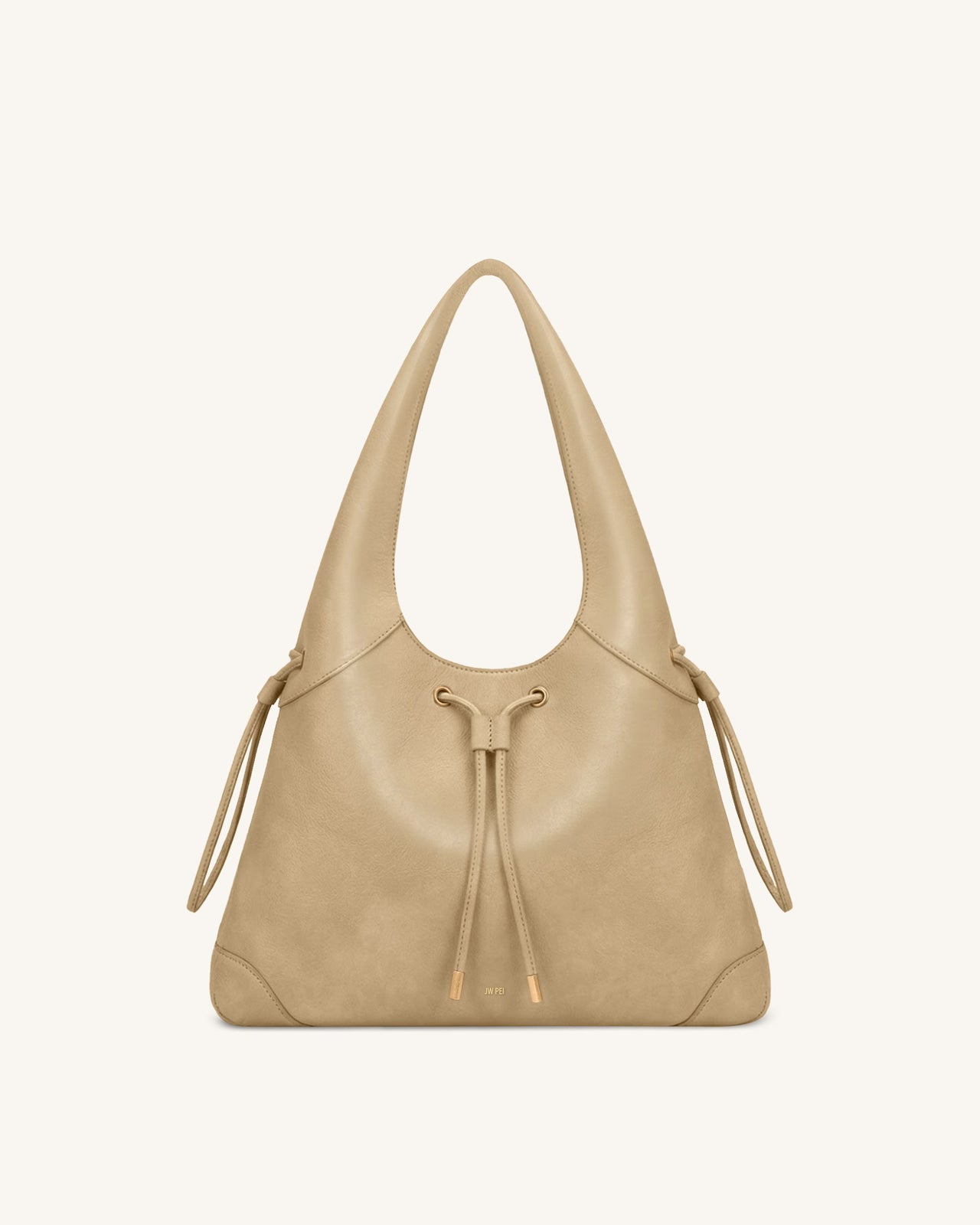 Elara Drawstring Hobo Bag - Khaki