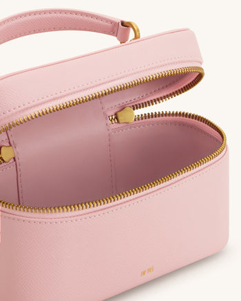 Cleo Box Shape Top Handle Bag - Pink
