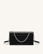 Jade Chain Bag -  Black Croc