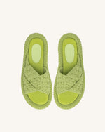 Lilah Woven Platform Sandal - Lime Green