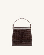 The Fae Top Handle Bag - Nutella Croc