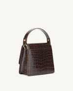 The Fae Top Handle Bag - Nutella Croc