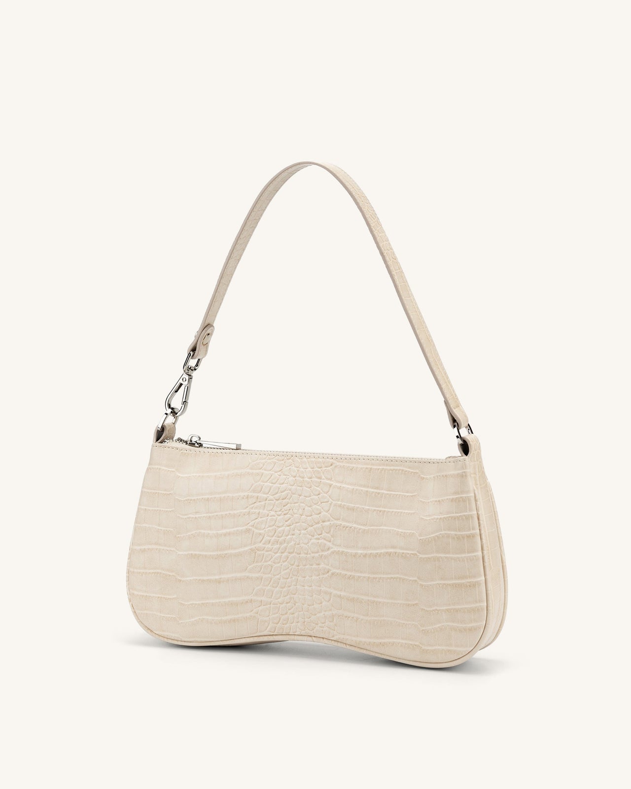 Eva Shoulder Bag - Ivory Croc