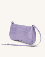 Eva Shoulder Bag - Purple Croc