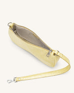 Eva Shoulder Bag - Light Yellow Croc