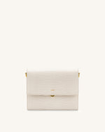 Mini Flap Bag - Ivory Lizard