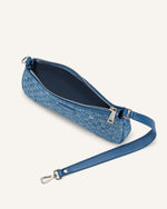 Eva Shoulder Bag - Blue Denim Weave