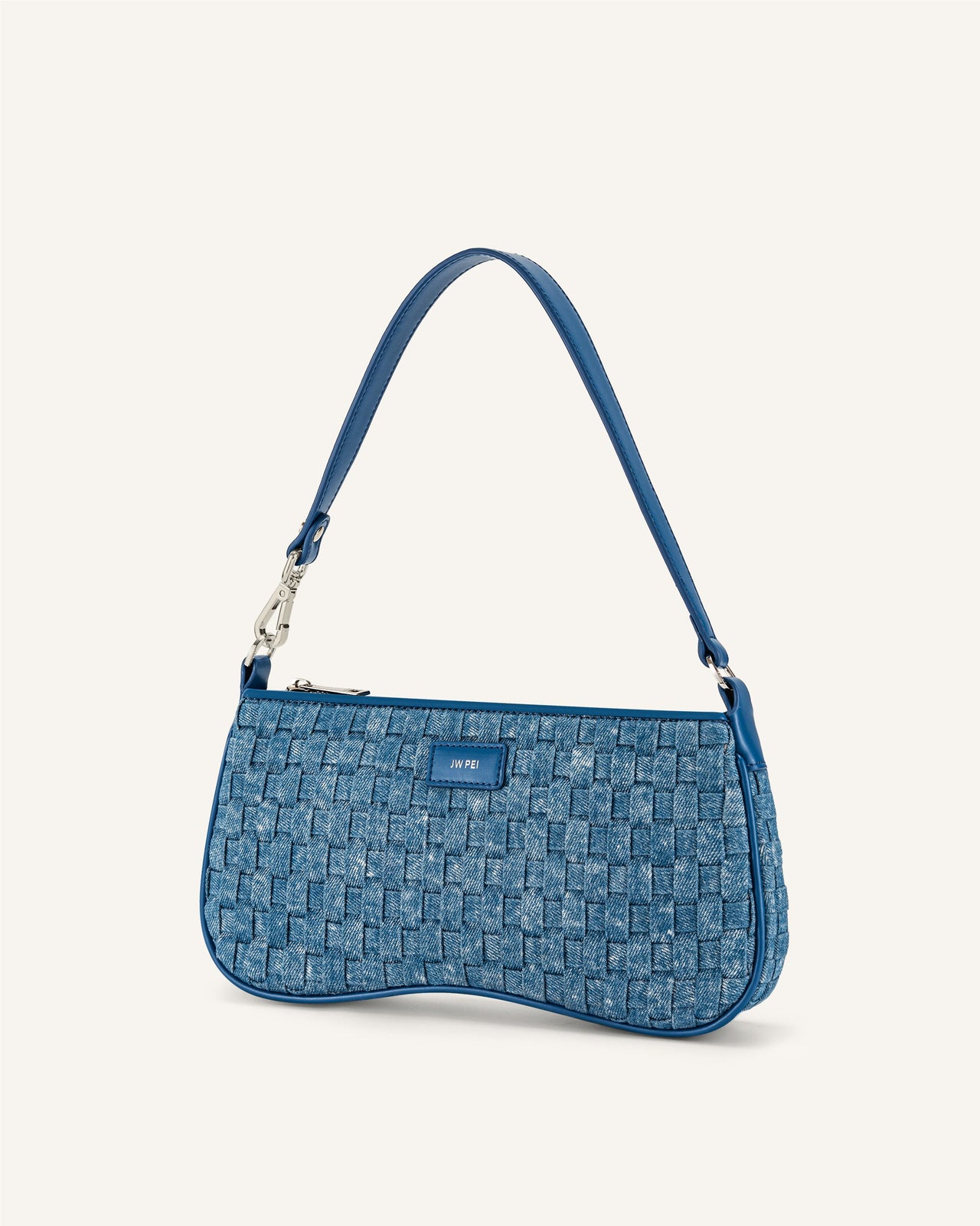 Eva Shoulder Bag - Blue Denim Weave